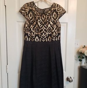 Gold and black dress